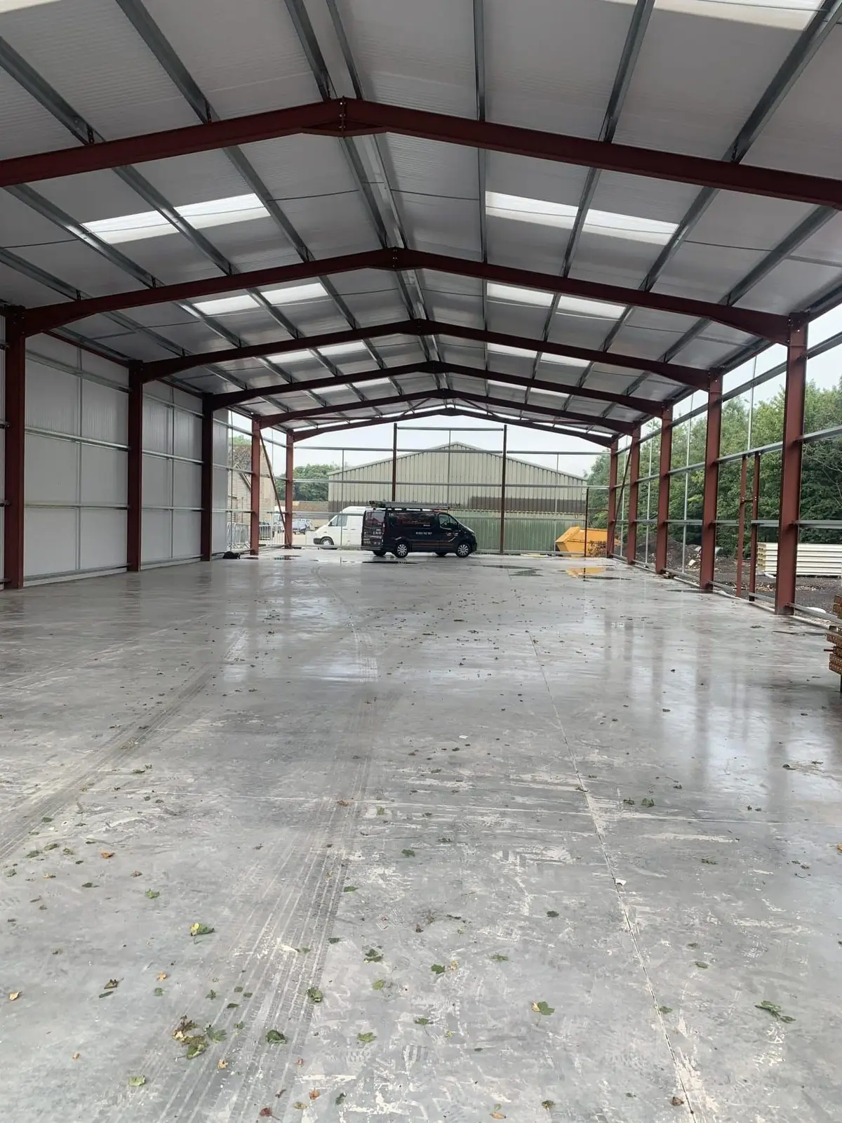 Office area within the Bisley Marquees industrial unit